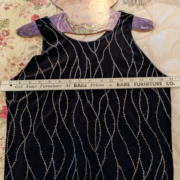 Ronni Nicole Black Maxi Dress with White Embroidered Accents - Picture 2 of 6